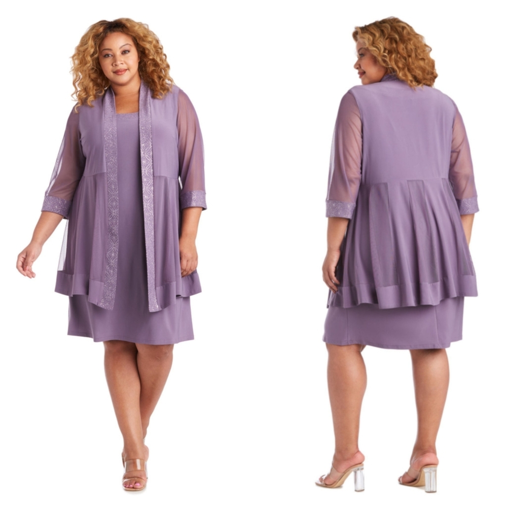 R & M RICHARDS PLUS SIZE JACKET DRESS
